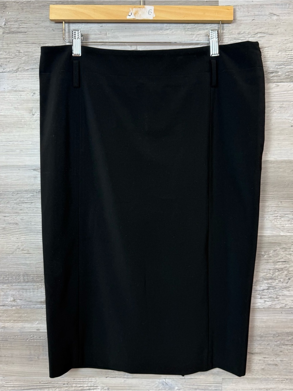 TOM FORD Black Polyester Blend Stretch Pencil Skirt IT 48 US 12 Made In Italy